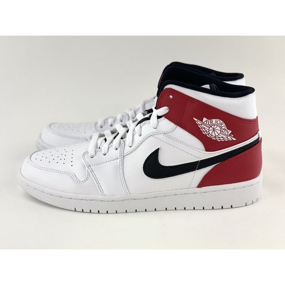 Nike Air Jordan 1 Mid Chicago 2019 Men's Sneakers Rare Shoe White Red Black - Picture 8 of 12
